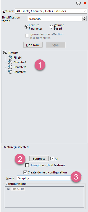 SOLIDWORKS Performance verbessern: Mit "Vereinfachen" die Feature-Anzahl reduzieren