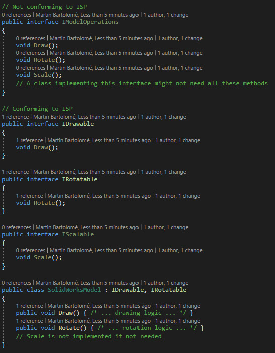 Interface Segregation Principle (ISP) Code - SOLIDPrizipien