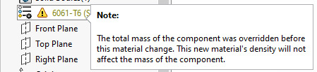 Warnungen in SOLIDWORKS beheben: Warnhinweis