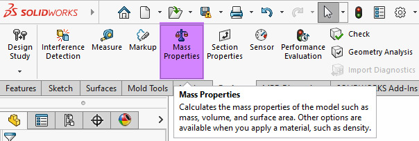 Warnungen in SOLIDWORKS beheben: Masseeigenschaften richtig einstellen